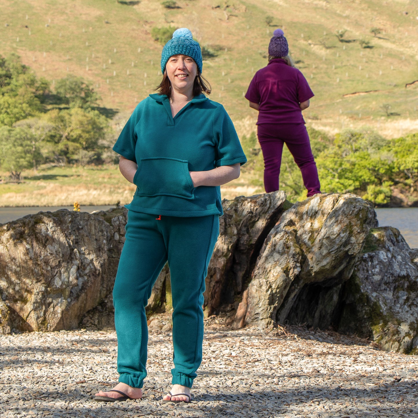 Fleece Joggers - Teal