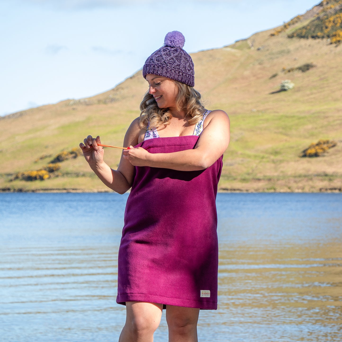 Changing Tube, Bobble Hat & Socks Bundle - Plum