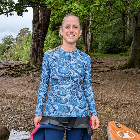 Teal Tide Long Rash Guard