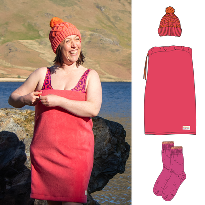 Changing Tube, Bobble Hat & Socks Bundle - Coral