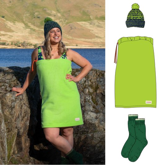 Changing Tube, Bobble Hat & Socks Bundle - Lime