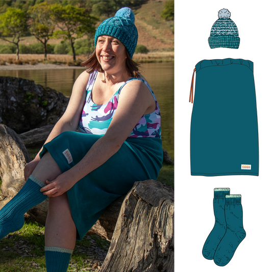 Changing Tube, Bobble Hat & Socks Bundle - Teal