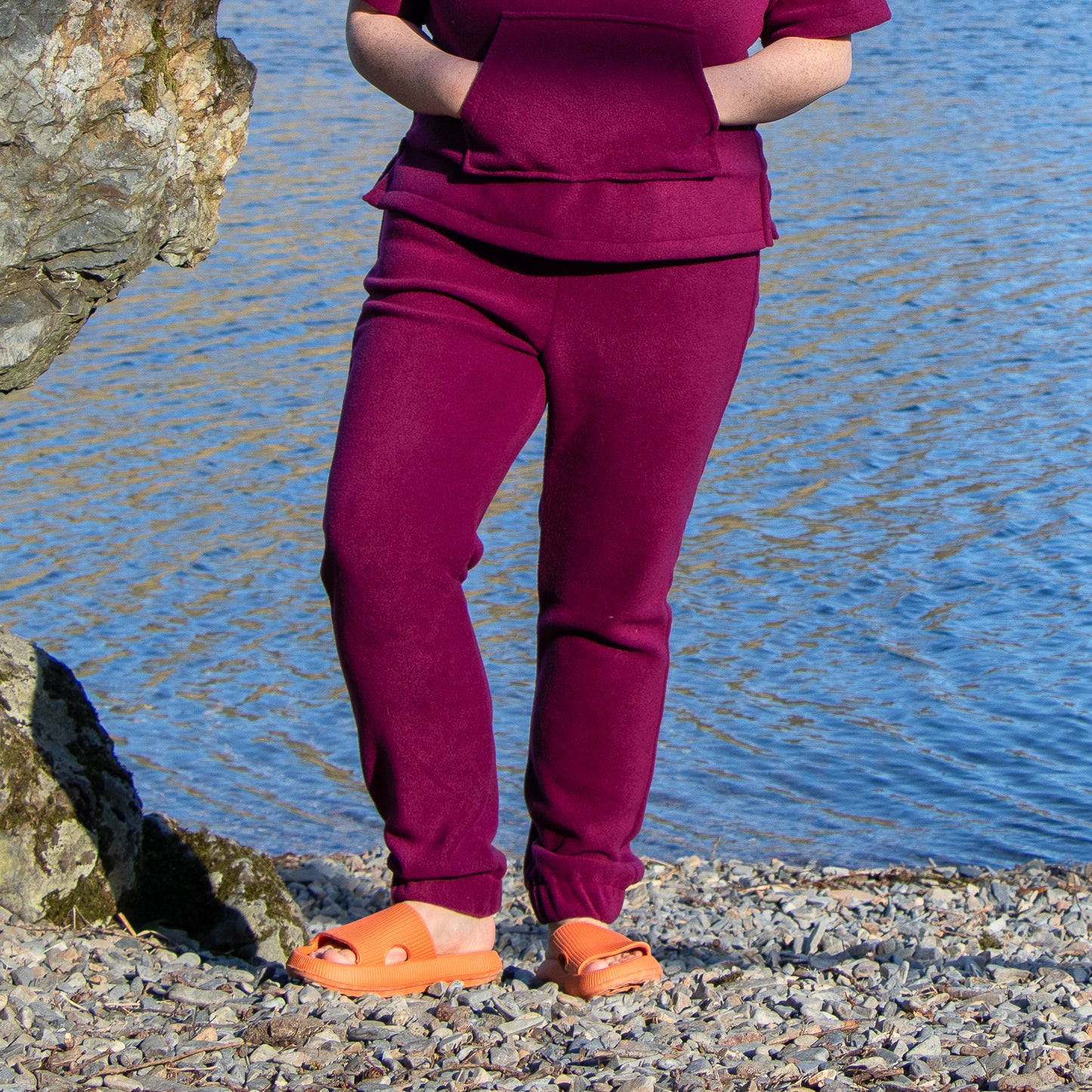 Fleece Joggers - Plum