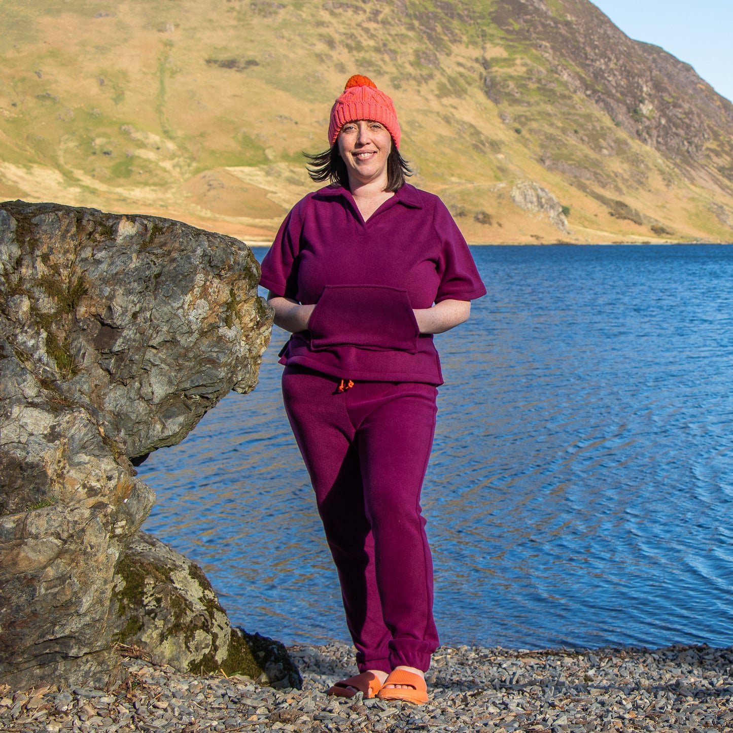 Fleece Joggers - Plum