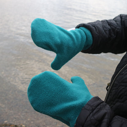 Fleece Mittens - Teal
