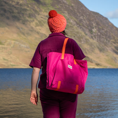Waterproof Canvas Tote Bag - Pink