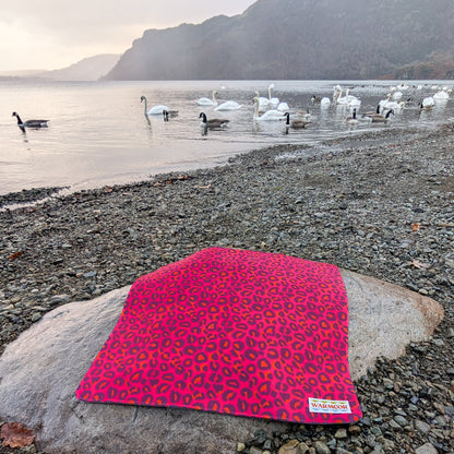 Coral Leopard Water-Resistant Outdoor Changing Mat