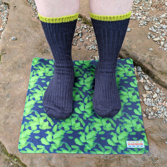 Lime Leaves Water-Resistant Outdoor Changing Mat