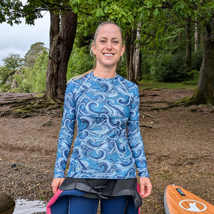 Teal Tide Long Rash Guard