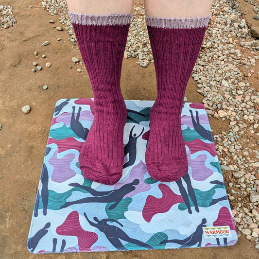 British Wool Socks - Lilac & Plum