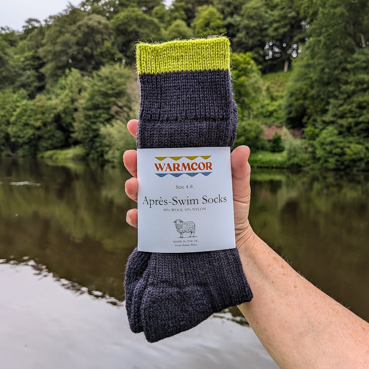 British Wool Socks - Green & Marine