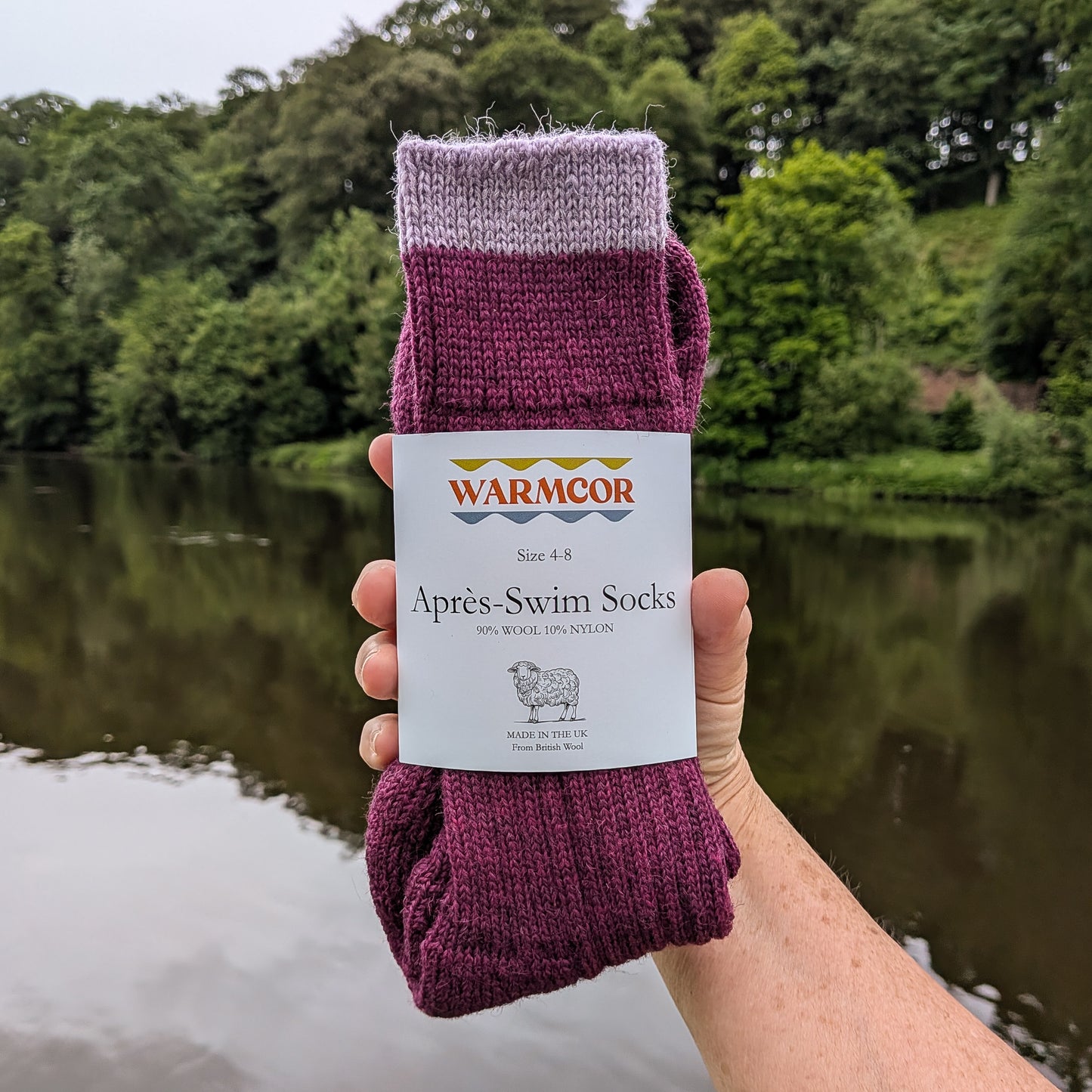 British Wool Socks - Lilac & Plum