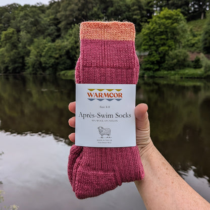 British Wool Socks - Peach & Pink