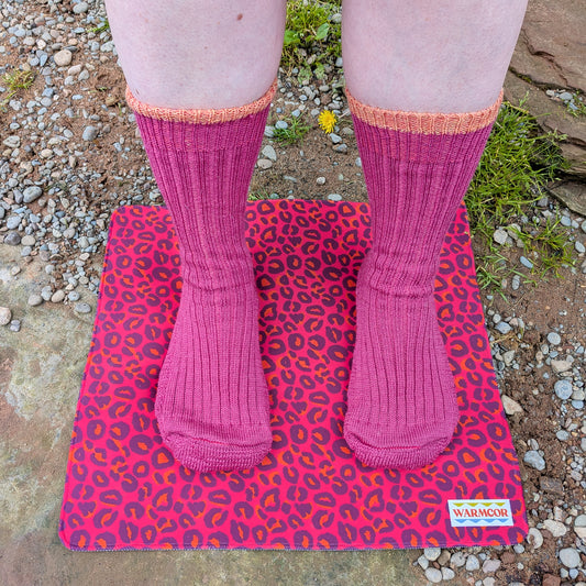 Coral Leopard Water-Resistant Outdoor Changing Mat