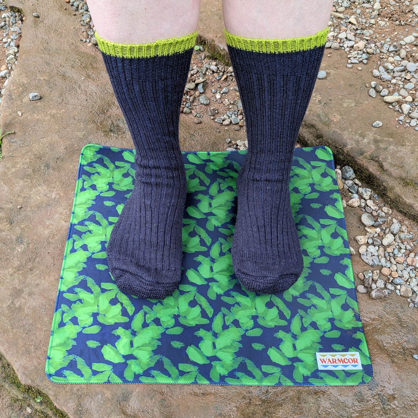 British Wool Socks - Green & Marine