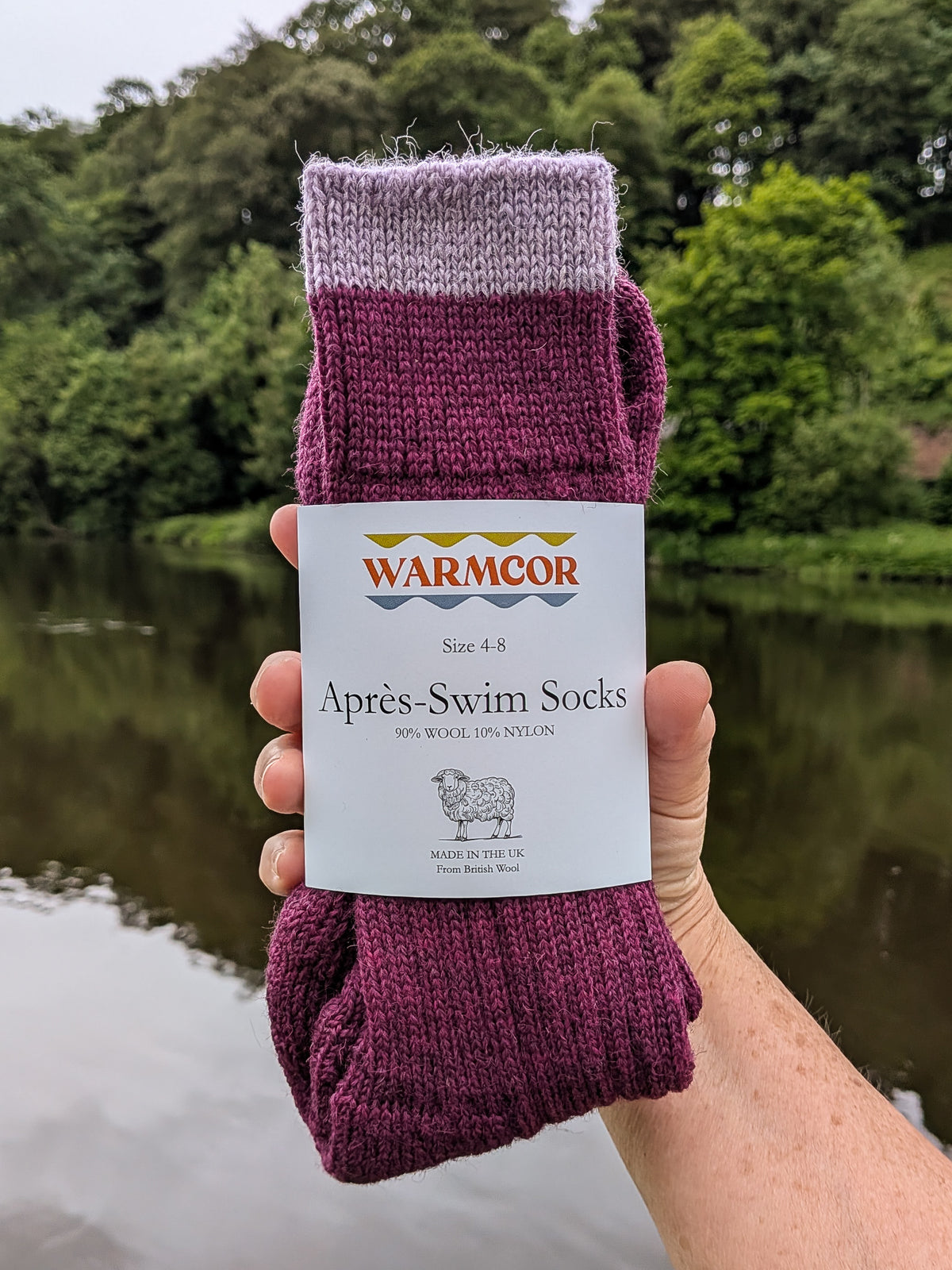 British Wool Sock - Lilac & Plum